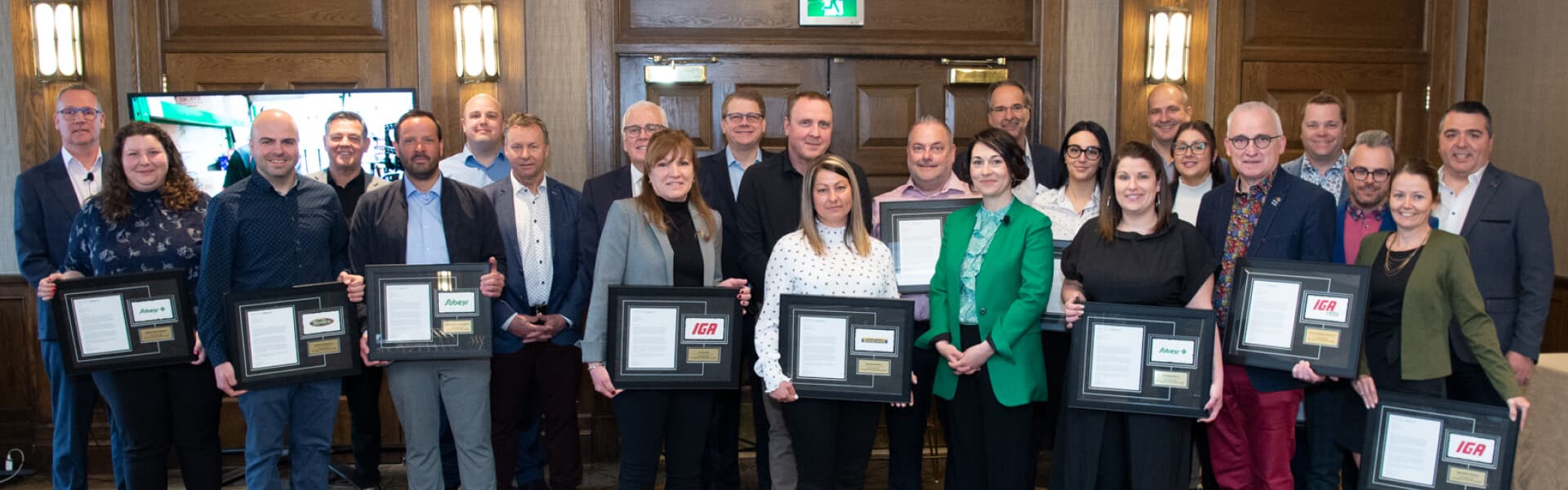 An Image of Sobeys team standing with their certificates.