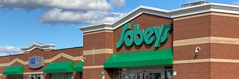 An Image of Sobeys supermarket front view.