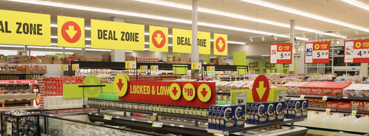 An Image representing inside view of a supermarket
