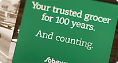 An Image of sobeys showing trust for 100 year